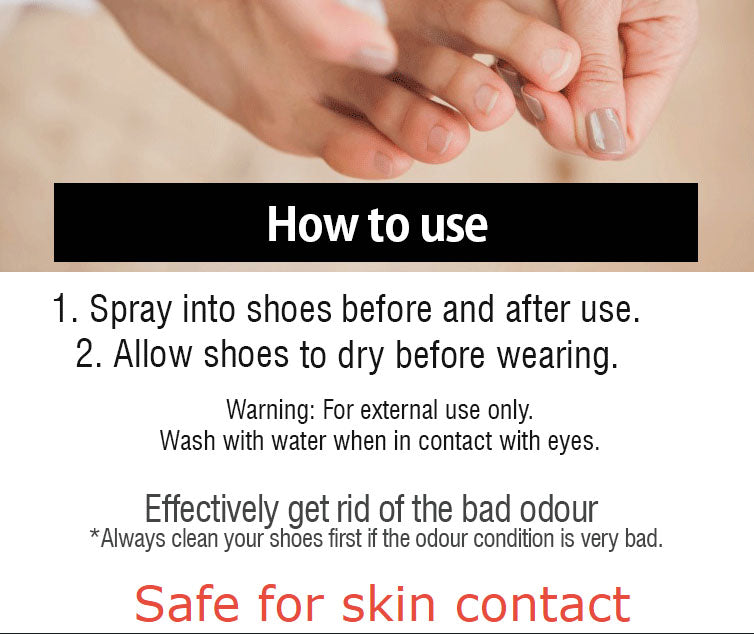 Natural shoe deodorizer spray Odour Control Alcohol Free 100ml