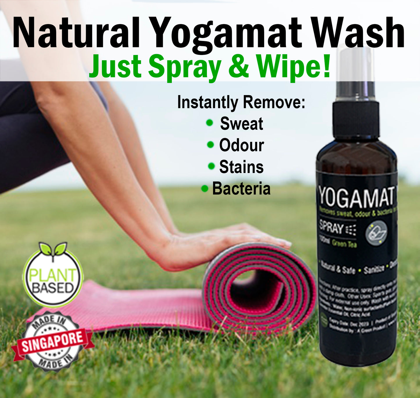 Natural Yogamat Cleaner (Green Tea) 100ml